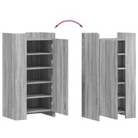Schoenenkast 52x37,5x100 cm bewerkt hout grijs sonoma eiken