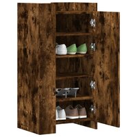 Schoenenkast 52x37,5x100 cm bewerkt hout gerookt eikenkleurig