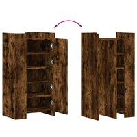 Schoenenkast 52x37,5x100 cm bewerkt hout gerookt eikenkleurig