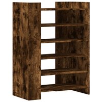 Schoenenkast 74,5x37,5x100 cm bewerkt hout gerookt eikenkleurig