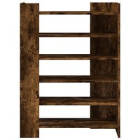 Schoenenkast 74,5x37,5x100 cm bewerkt hout gerookt eikenkleurig