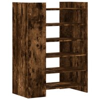Schoenenkast 74,5x37,5x100 cm bewerkt hout gerookt eikenkleurig