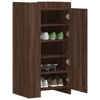 Schoenenkast 52x37,5x100 cm bewerkt hout bruin eikenkleurig