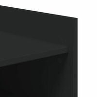 Schoenenkast 74,5x37,5x100 cm bewerkt hout zwart