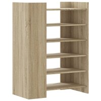 Schoenenkast 74,5x37,5x100 cm bewerkt hout sonoma eikenkleurig