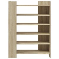 Schoenenkast 74,5x37,5x100 cm bewerkt hout sonoma eikenkleurig