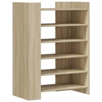 Schoenenkast 74,5x37,5x100 cm bewerkt hout sonoma eikenkleurig