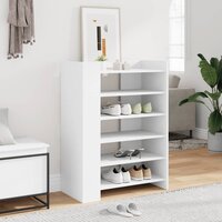 Schoenenkast 74,5x37,5x100 cm bewerkt hout wit