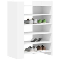 Schoenenkast 74,5x37,5x100 cm bewerkt hout wit