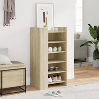 Schoenenkast 52x37,5x100 cm bewerkt hout sonoma eikenkleurig