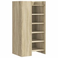 Schoenenkast 52x37,5x100 cm bewerkt hout sonoma eikenkleurig