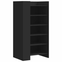Schoenenkast 52x37,5x100 cm bewerkt hout zwart