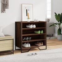 Schoenenkast 80x38x78 cm bewerkt hout bruin eikenkleurig