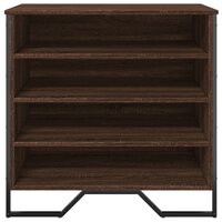 Schoenenkast 80x38x78 cm bewerkt hout bruin eikenkleurig