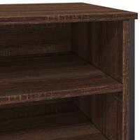 Schoenenkast 80x38x78 cm bewerkt hout bruin eikenkleurig