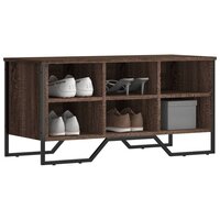 Schoenenkast 90x38x45,5 cm bewerkt hout bruin eikenkleurig