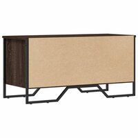 Schoenenkast 90x38x45,5 cm bewerkt hout bruin eikenkleurig