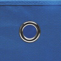 Opbergboxen met deksel 10 st 32x32x32 cm stof blauw