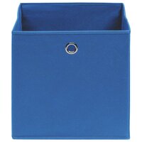 Opbergboxen 10 st 28x28x28 cm nonwoven stof blauw