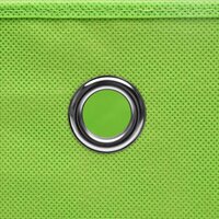Opbergboxen met deksel 10 st 28x28x28 cm groen