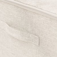 Opbergboxen 2 st 43x34x23 cm stof cr&egrave;mekleurig