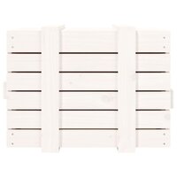 Opbergbox 58x40,5x42 cm massief grenenhout wit