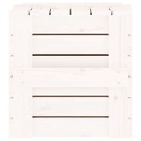 Opbergbox 58x40,5x42 cm massief grenenhout wit