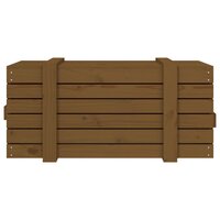 Opbergbox 91x40,5x42 cm massief grenenhout honingbruin
