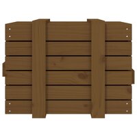 Opbergbox 58x40,5x42 cm massief grenenhout honingbruin