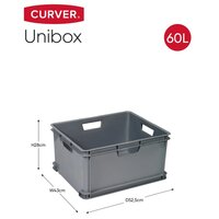 Opbergbox Unibox XL 60 L grijs