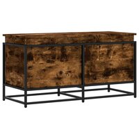 Opbergbox met deksel 100x40x51,5 cm bewerkt hout gerookt eiken