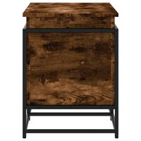 Opbergbox met deksel 100x40x51,5 cm bewerkt hout gerookt eiken
