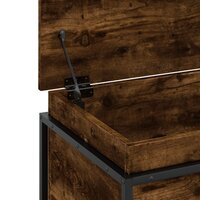 Opbergbox met deksel 100x40x51,5 cm bewerkt hout gerookt eiken