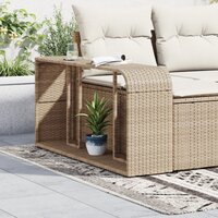 Opbergschappen 2 st poly rattan beige