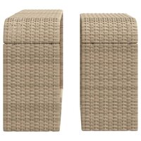Opbergschappen 2 st poly rattan beige