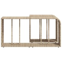 Opbergschappen 2 st poly rattan beige