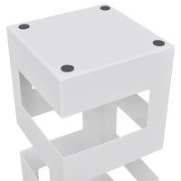 Paraplu- en wandelstokhouder wit vierkant staal 48,5 cm