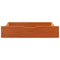 Bedlades 2 st 85x55x16 massief grenenhout wasbruin