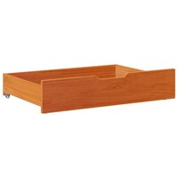 Bedlades 2 st 85x55x16 massief grenenhout wasbruin