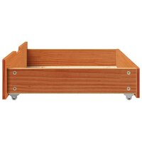 Bedlades 2 st 85x55x16 massief grenenhout wasbruin