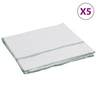 Vloerdoeken 5 st gestreept 50x60 cm wit en groen