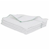 Vloerdoeken 5 st gestreept 50x60 cm wit en groen