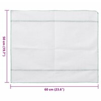Vloerdoeken 5 st gestreept 50x60 cm wit en groen