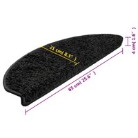 Trapmatten 10 st 65x21x4 cm zwart