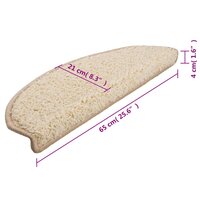 Trapmatten 10 st 65x21x4 cm cr&egrave;mekleurig