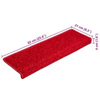 Trapmatten 10 st 65x21x4 cm rood