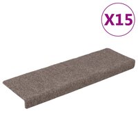 Trapmatten 15 st 65x21x4 cm naaldvilt cr&egrave;mekleurig