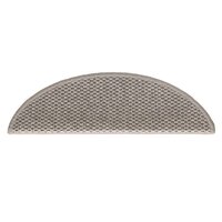 Trapmatten zelfklevend 15 st sisal-look 56x17x3cm zilverkleurig