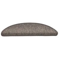 Trapmatten zelfklevend 15 st sisal-look 56x17x3 cm bruinbeige