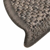 Trapmatten zelfklevend 15 st sisal-look 56x17x3 cm bruinbeige